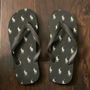 Ralph Lauren Polo Logo Sandals Black Size 9